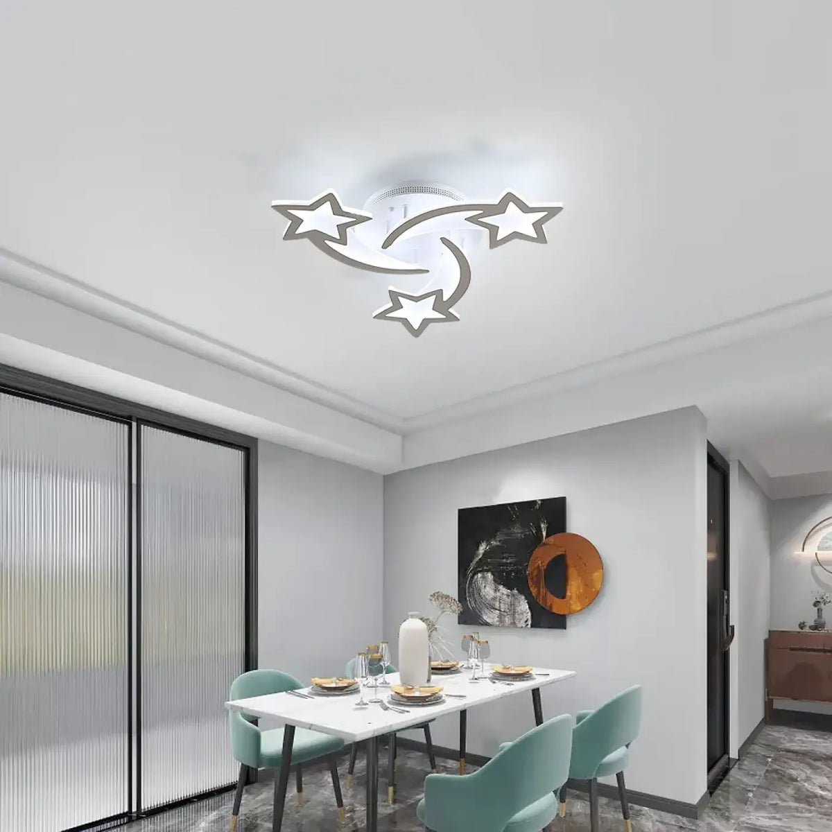 Plafonnier LED Étoiles Entrelacées – Kémio