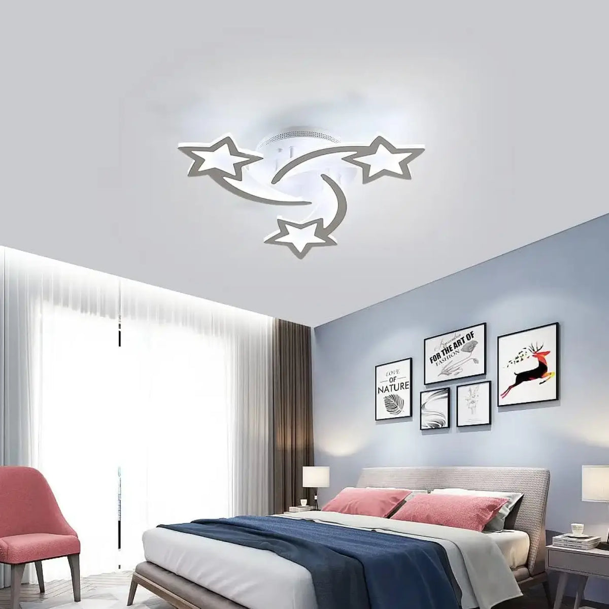 Plafonnier LED Étoiles Entrelacées – Kémio