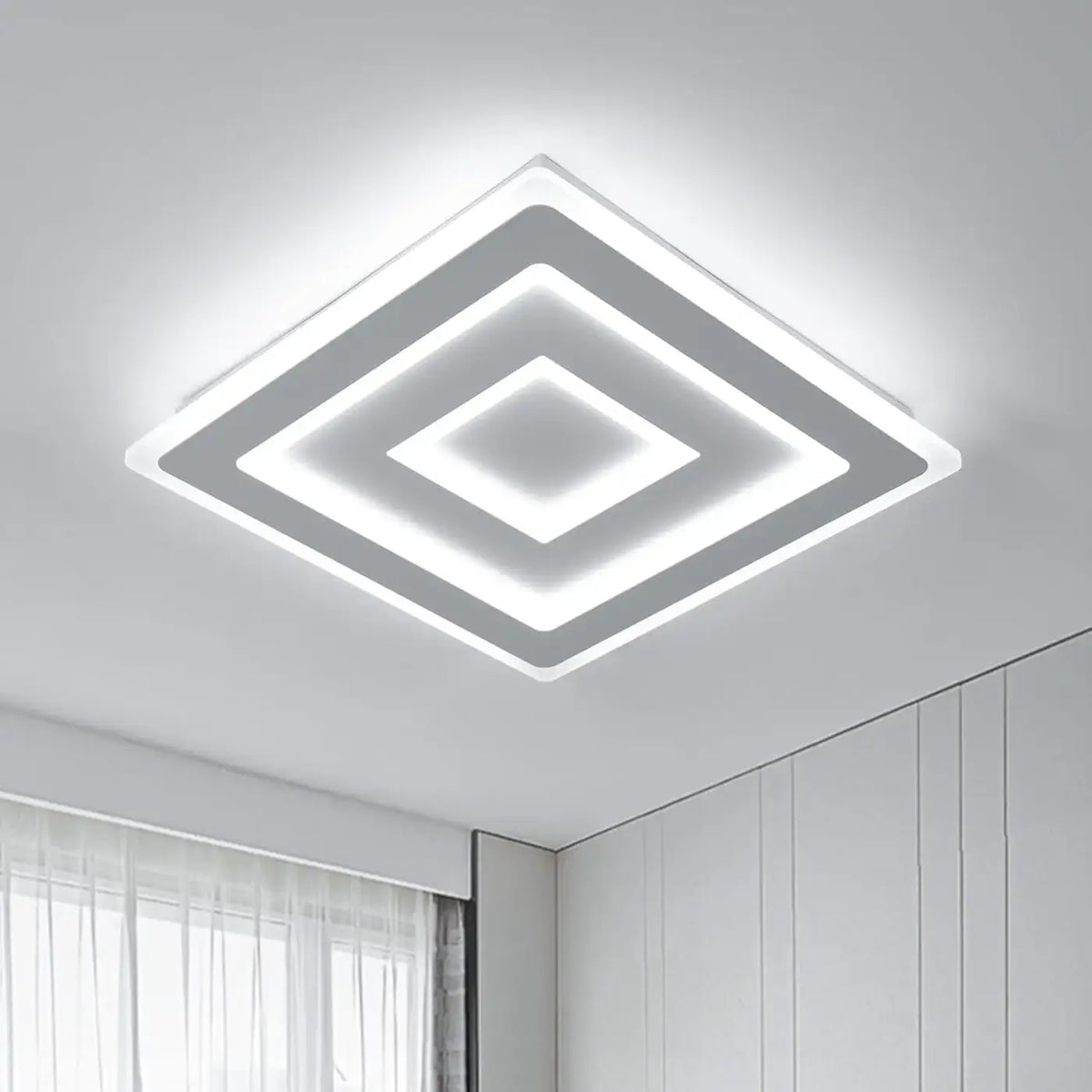 Plafonnier LED à Losanges Superposés – Zoson