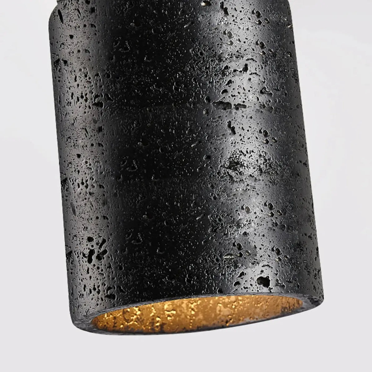 Plafonnier LED Noir Texturé et Bois – Zida