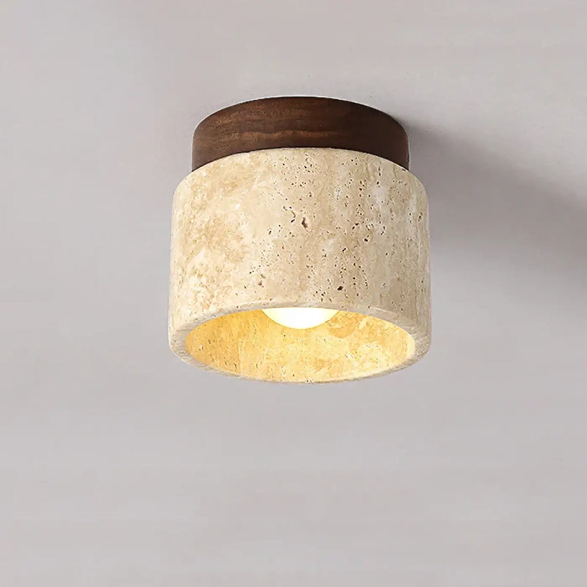 Plafonnier LED en Pierre et Bois – Nimelle