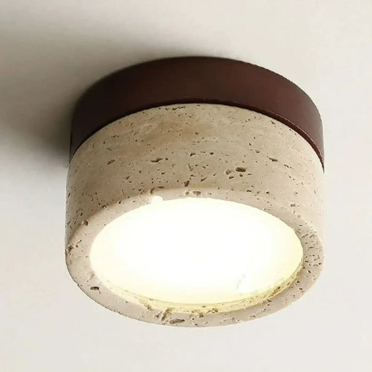 Plafonnier LED en Pierre et Bois – Lidan