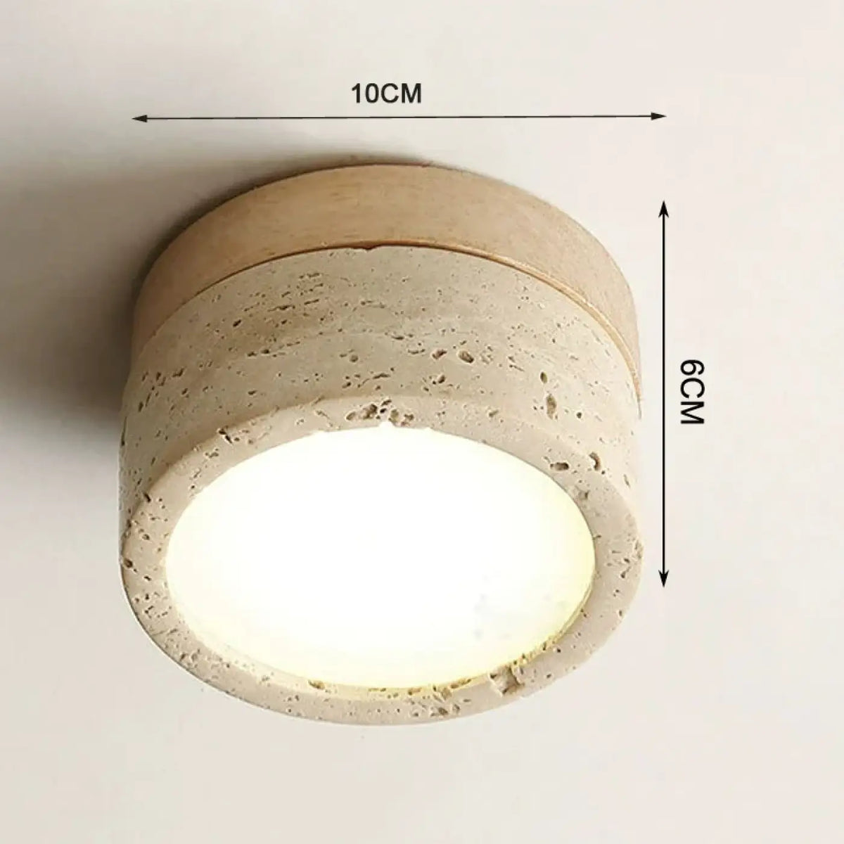 Plafonnier LED en Pierre et Bois – Lidan