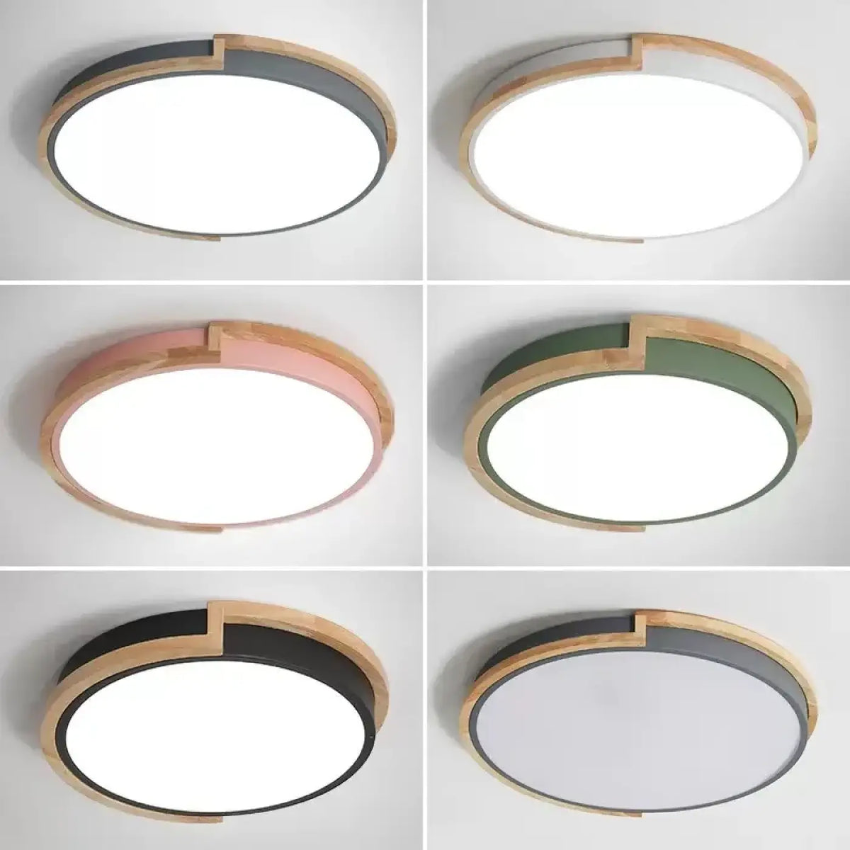 Plafonnier LED Rond Bois et Métal – Joson