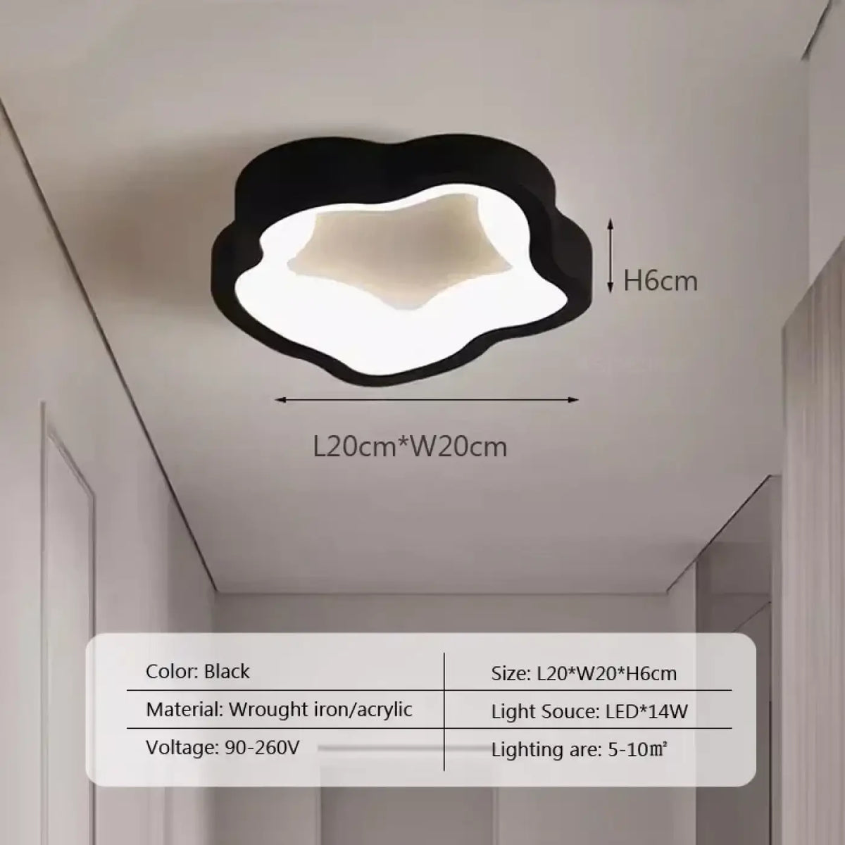 Plafonnier LED Minimaliste pour Entrée – Ladelle