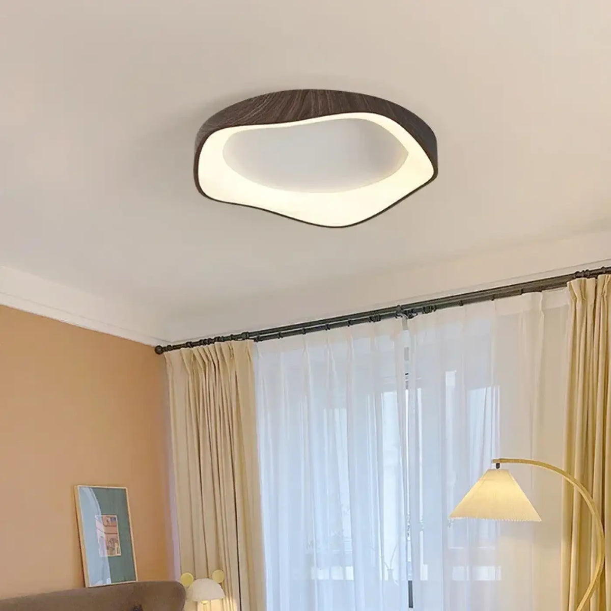 Plafonnier LED en Bois Contemporain – Mivan