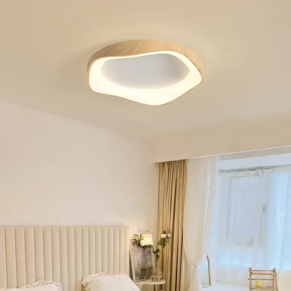 Plafonnier LED en Bois Contemporain – Mivan