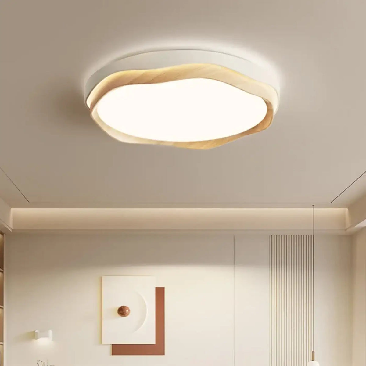 Plafonnier Rond en Bois Courbé – Sevio