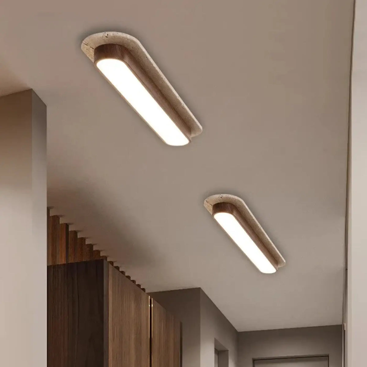 Plafonnier LED en Bois Courbé – Todane