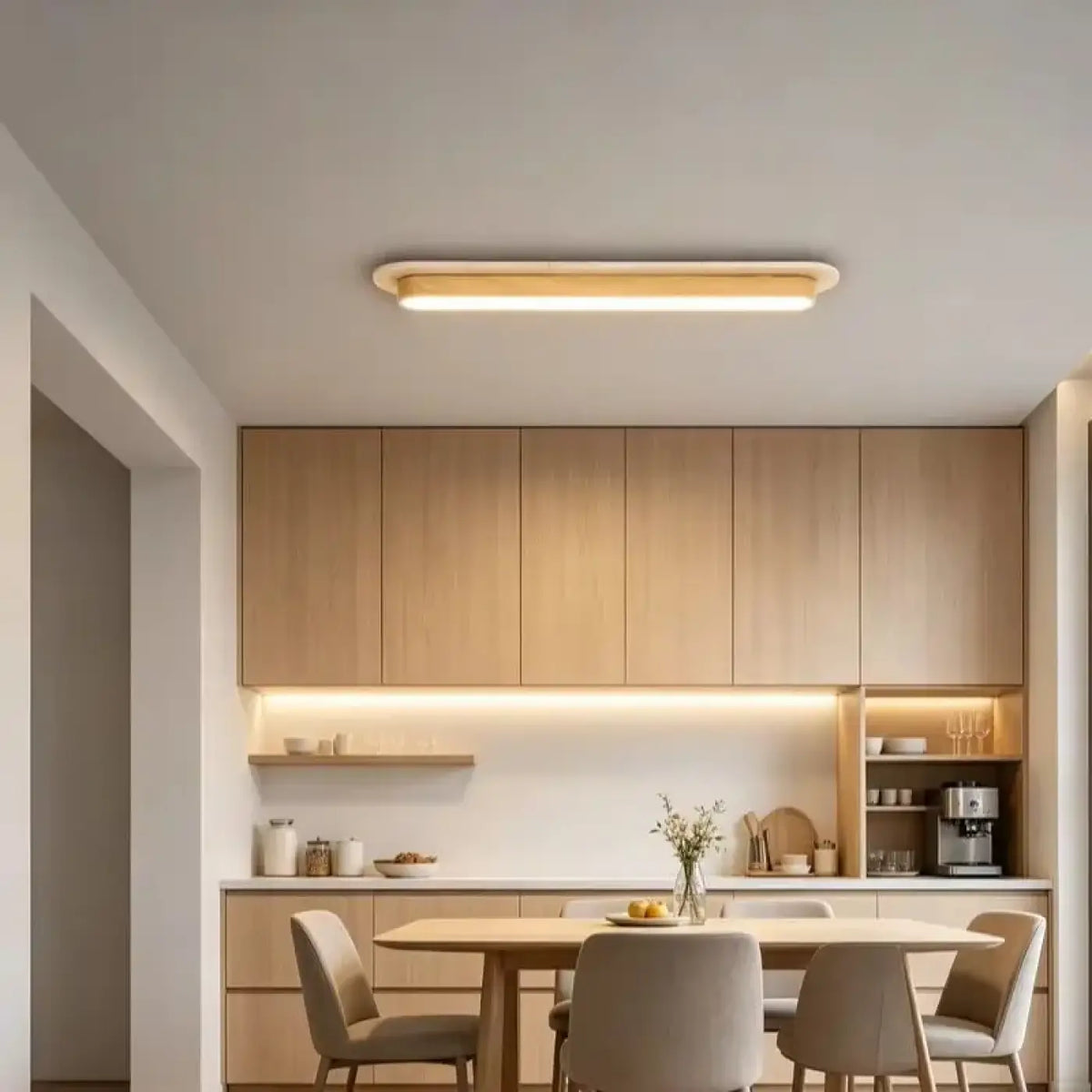 Plafonnier LED en Bois Courbé – Todane