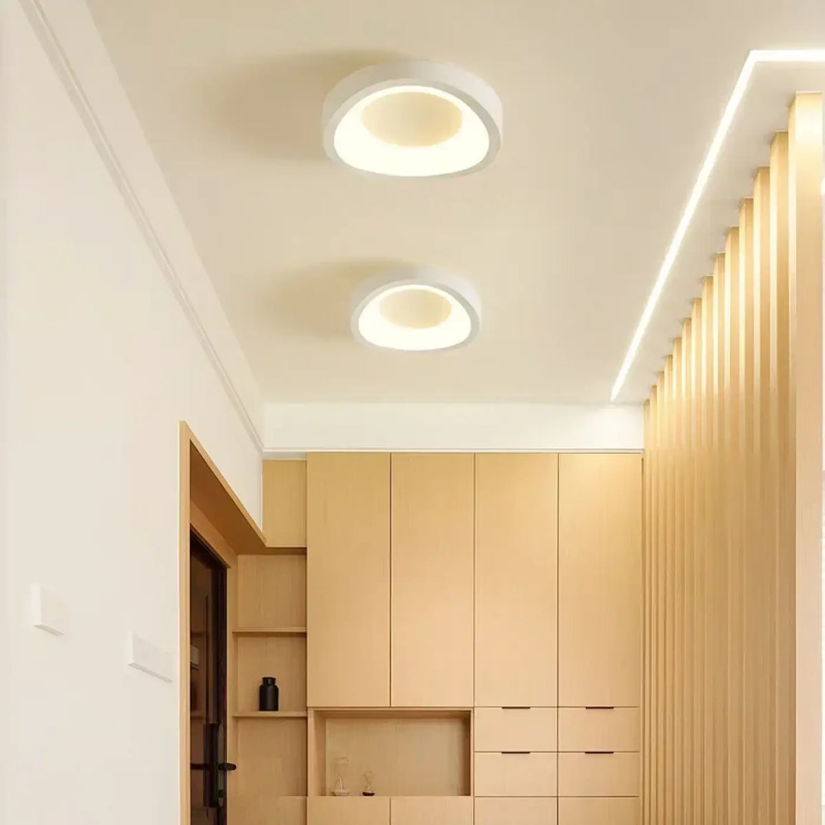 Plafonnier LED en Bois Moderne – Livis