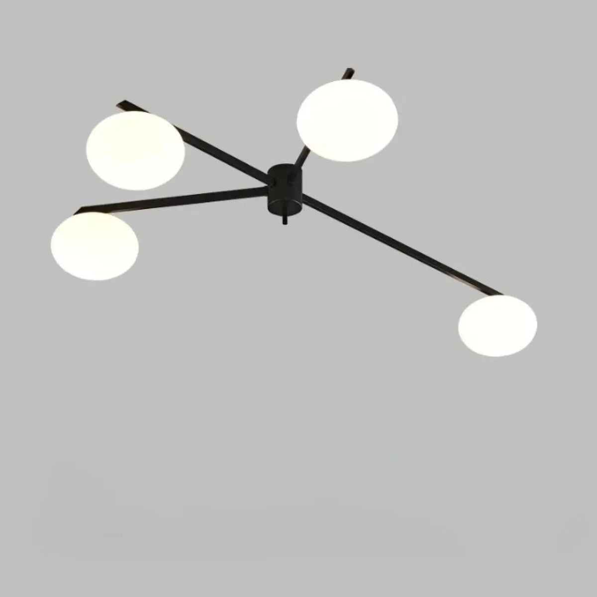 Plafonnier Moderne Verre Blanc à Bras – Osia