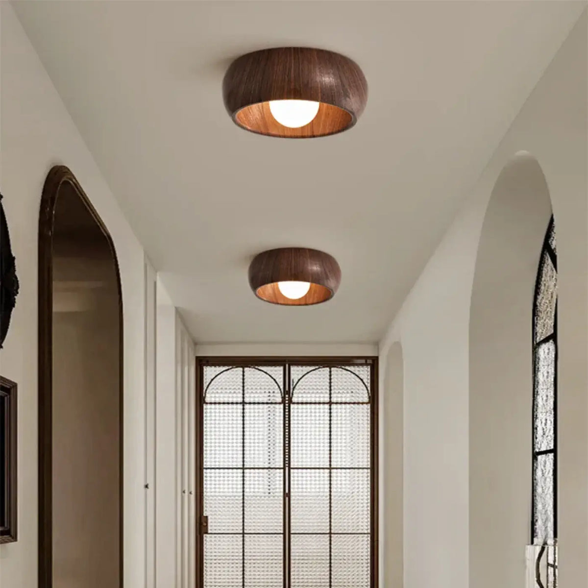 Plafonnier Rond en Bois Bicolore – Zidis