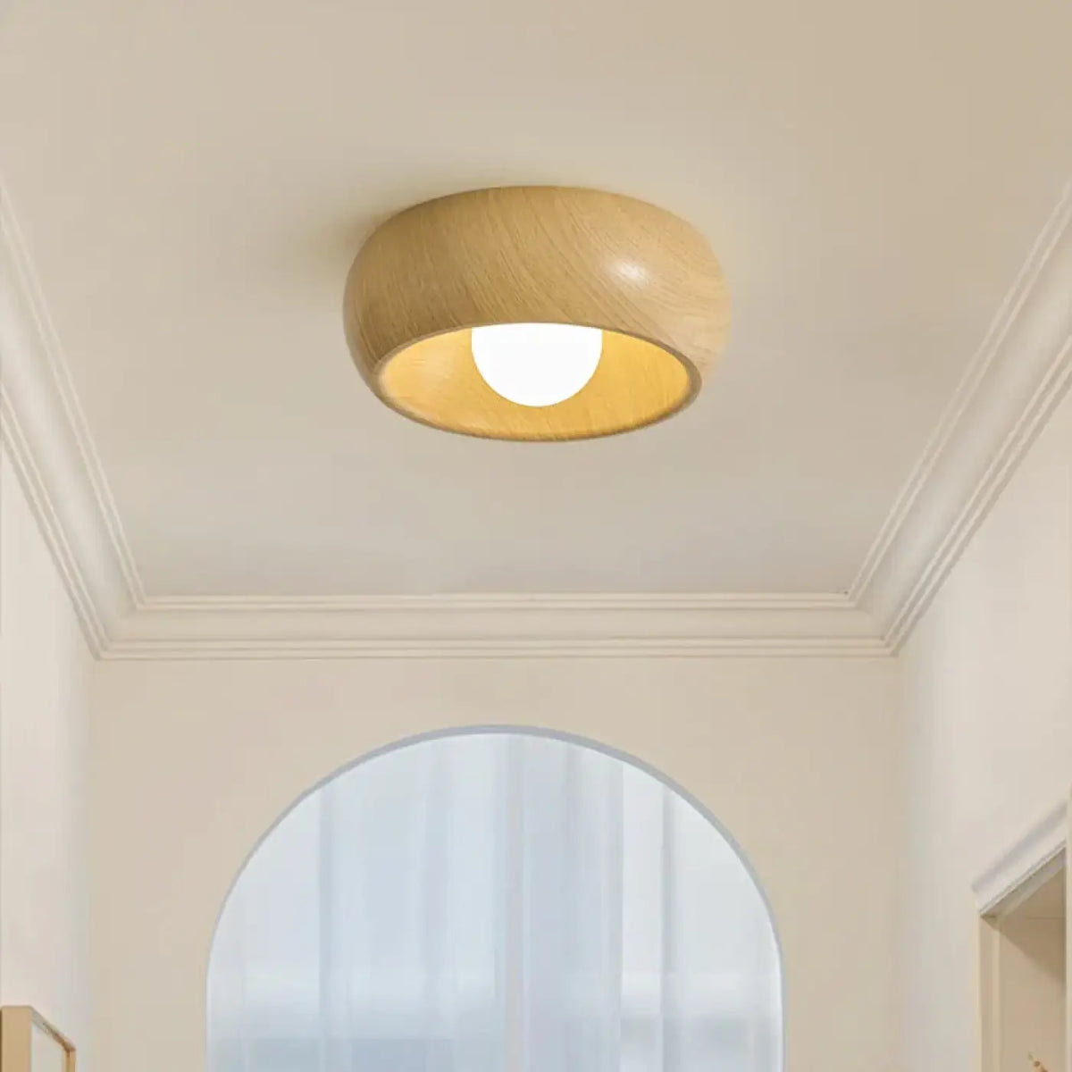 Plafonnier Rond en Bois Bicolore – Zidis