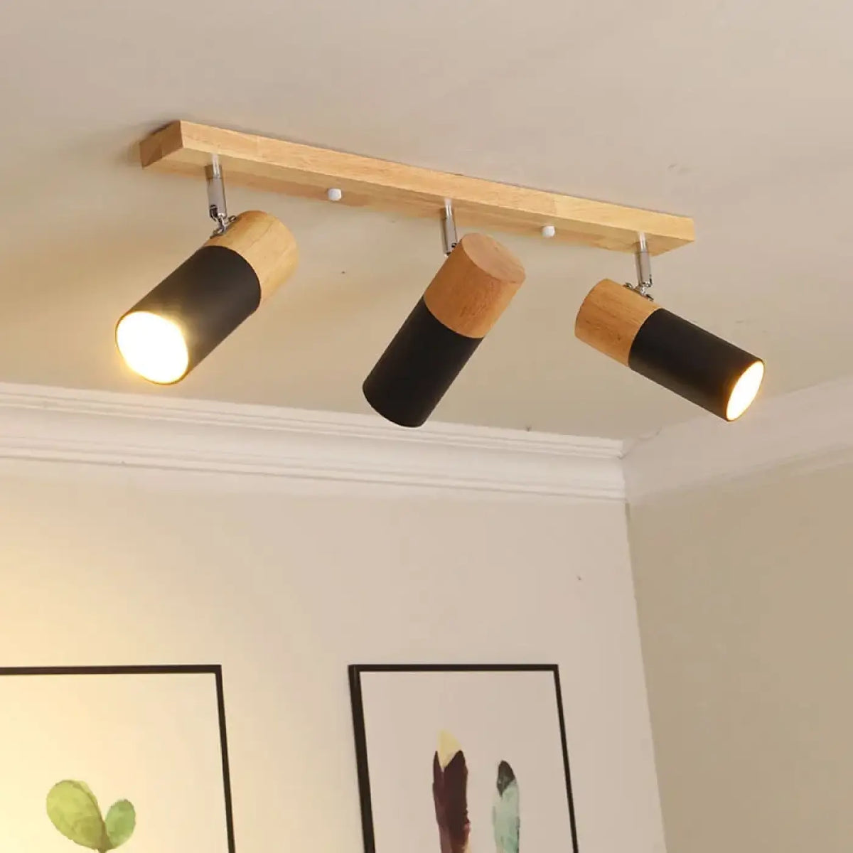 Plafonnier Spot Orientable en Bois – Livio