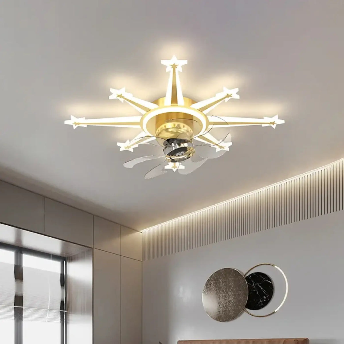 Plafonnier Ventilateur Design à Tubes Lumineux – Tavan