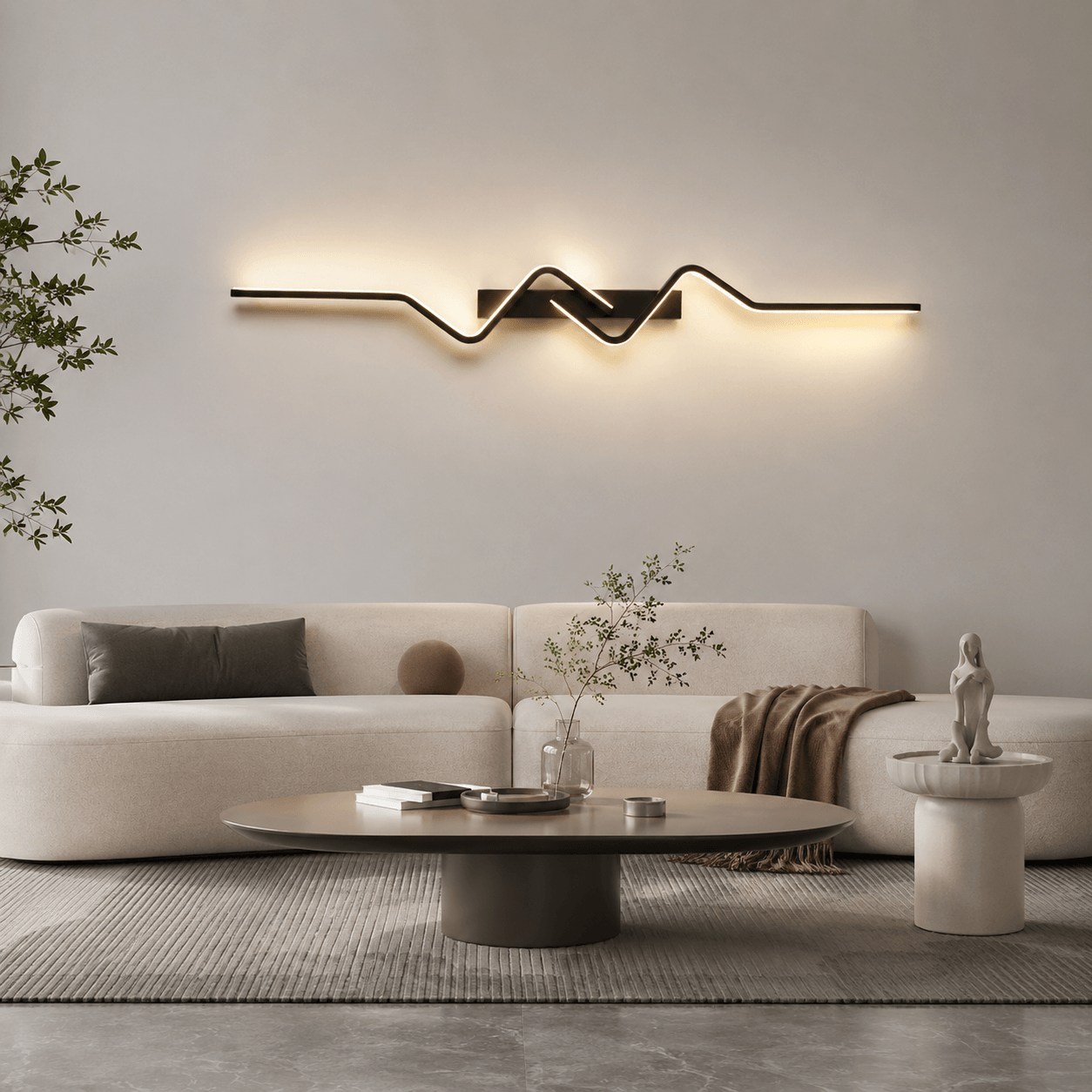 Applique Murale LED Ligne Ondulée – Sona
