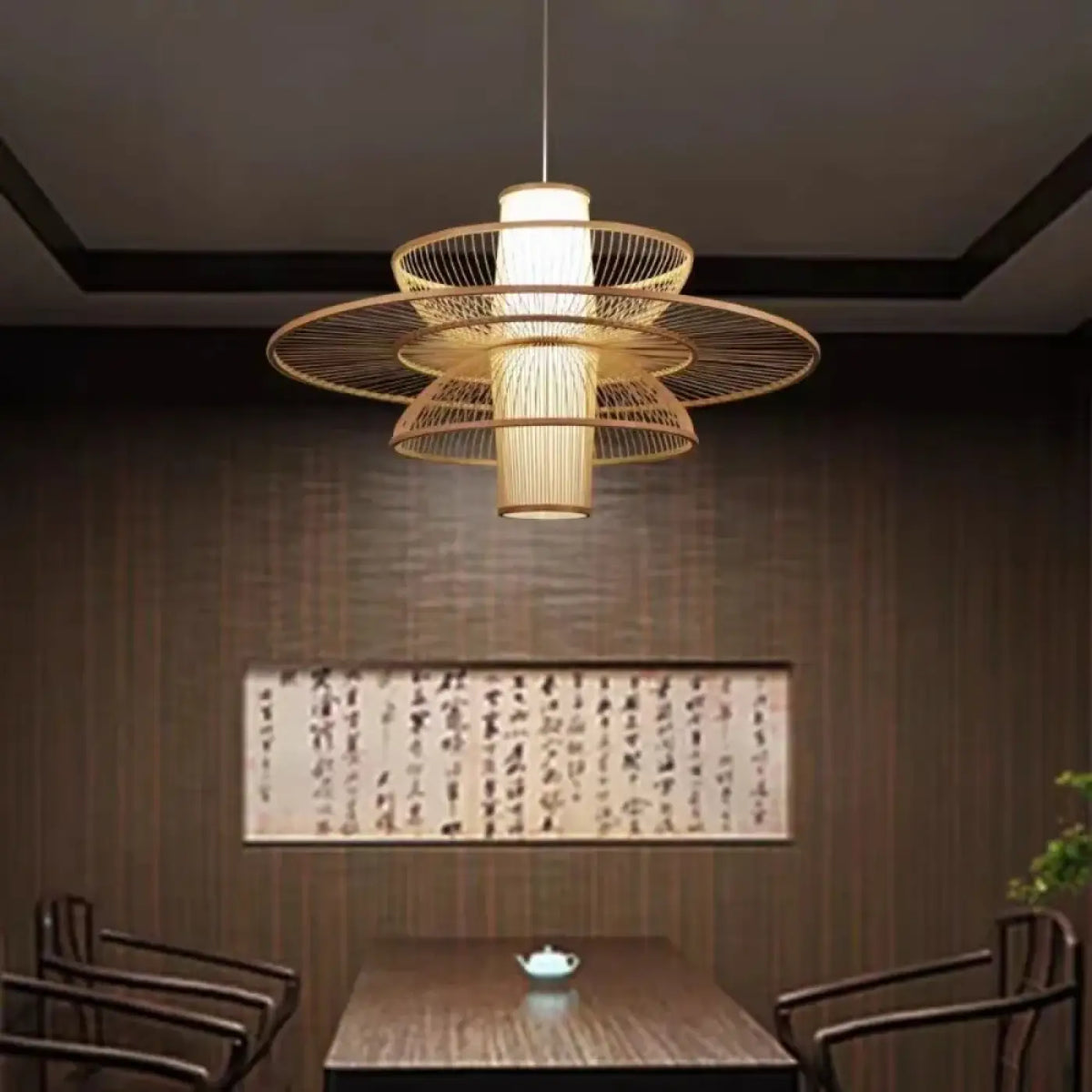 Suspension Bambou Géométrique Zen – Plisis
