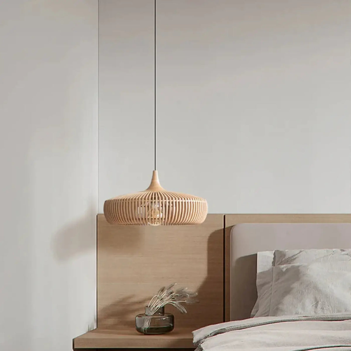Suspension en Bois Clair Naturel – Tiline