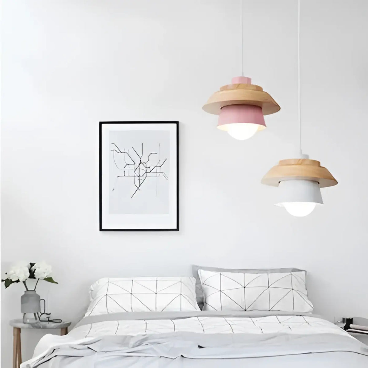 Suspension Scandinave Bois et Couleur – Lisine