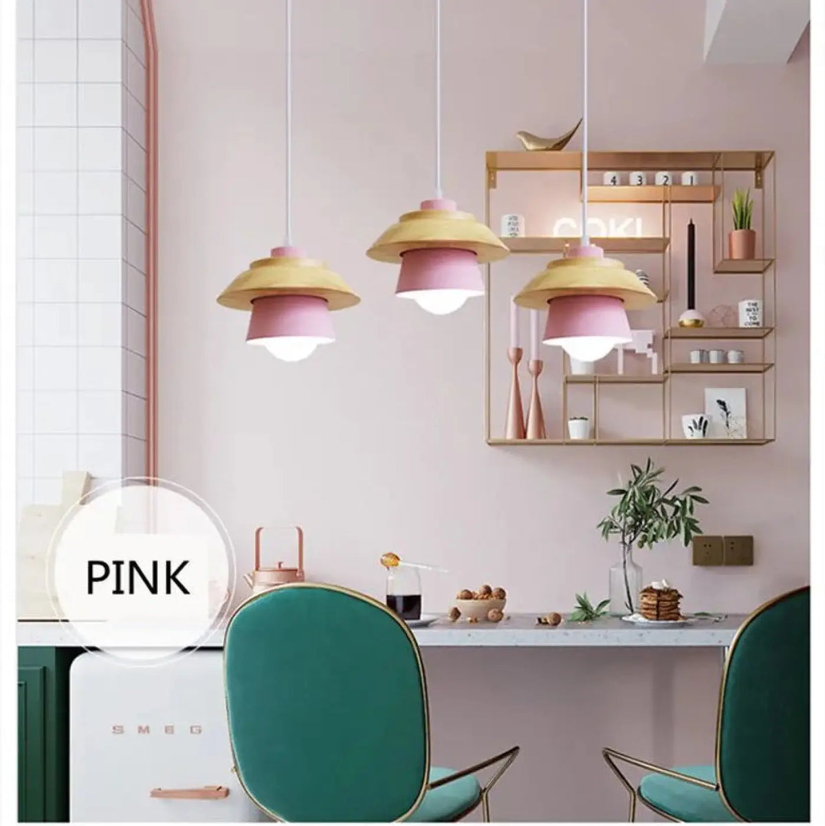 Suspension Scandinave Bois et Couleur – Lisine