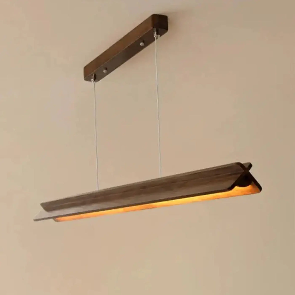 Suspension LED Linéaire en Bois – Sirelle
