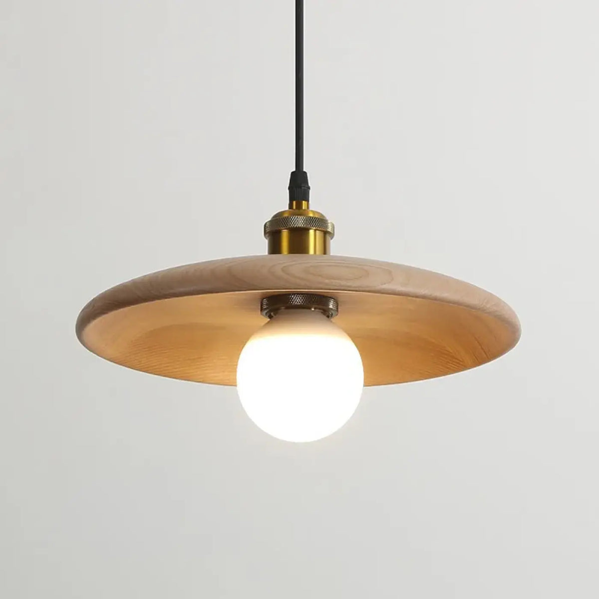 Suspension Bois Abat-jour Rond Minimaliste – Boselle