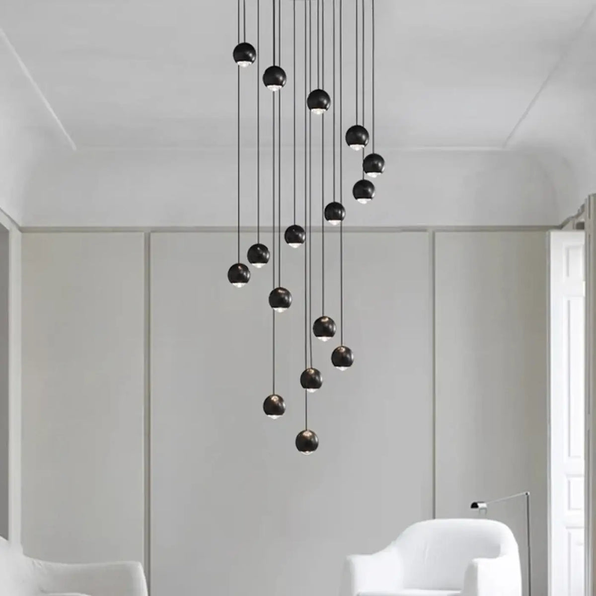 Suspension Cascade Boules Noires – Lania