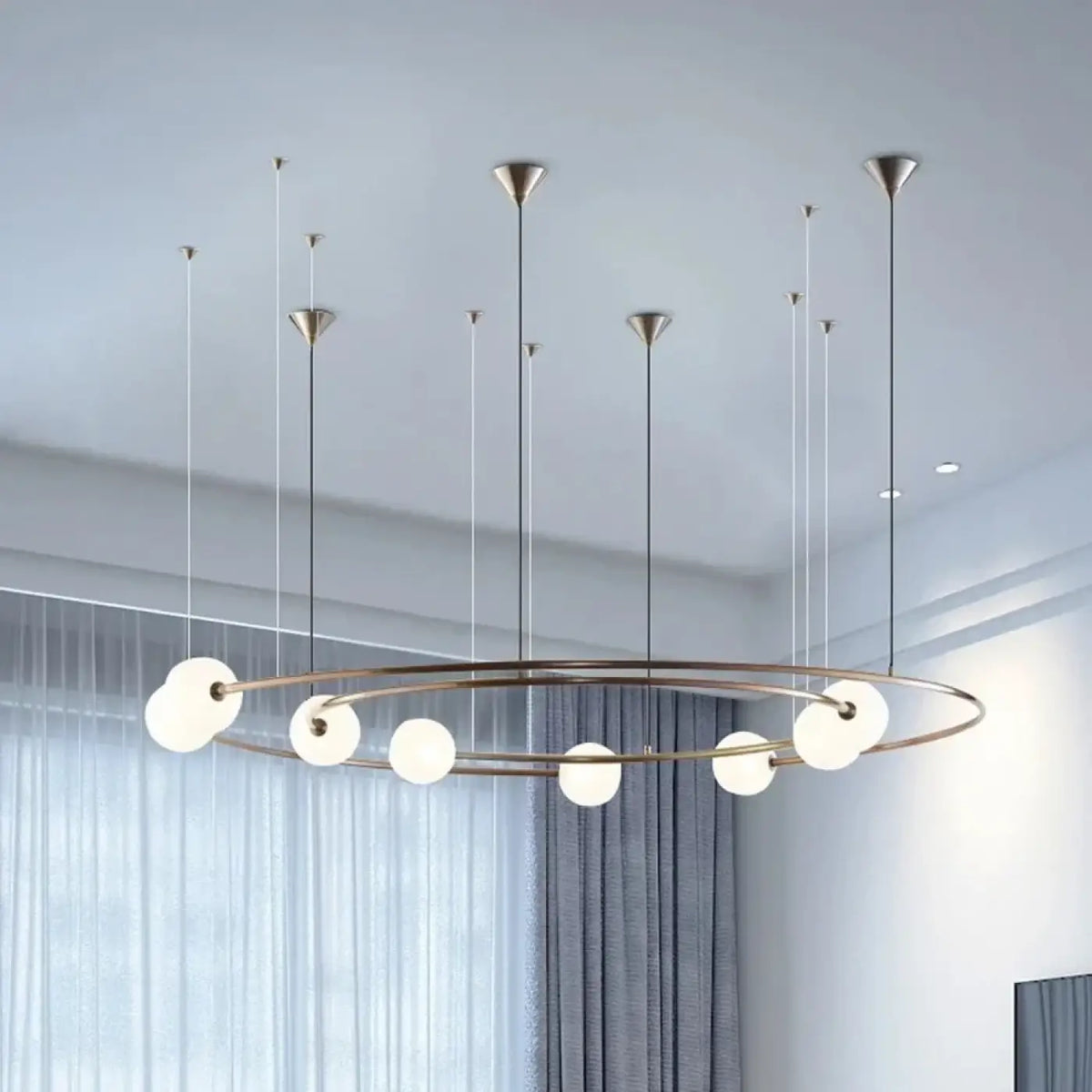 Suspension Circulaire à Globes en Verre – Ésia