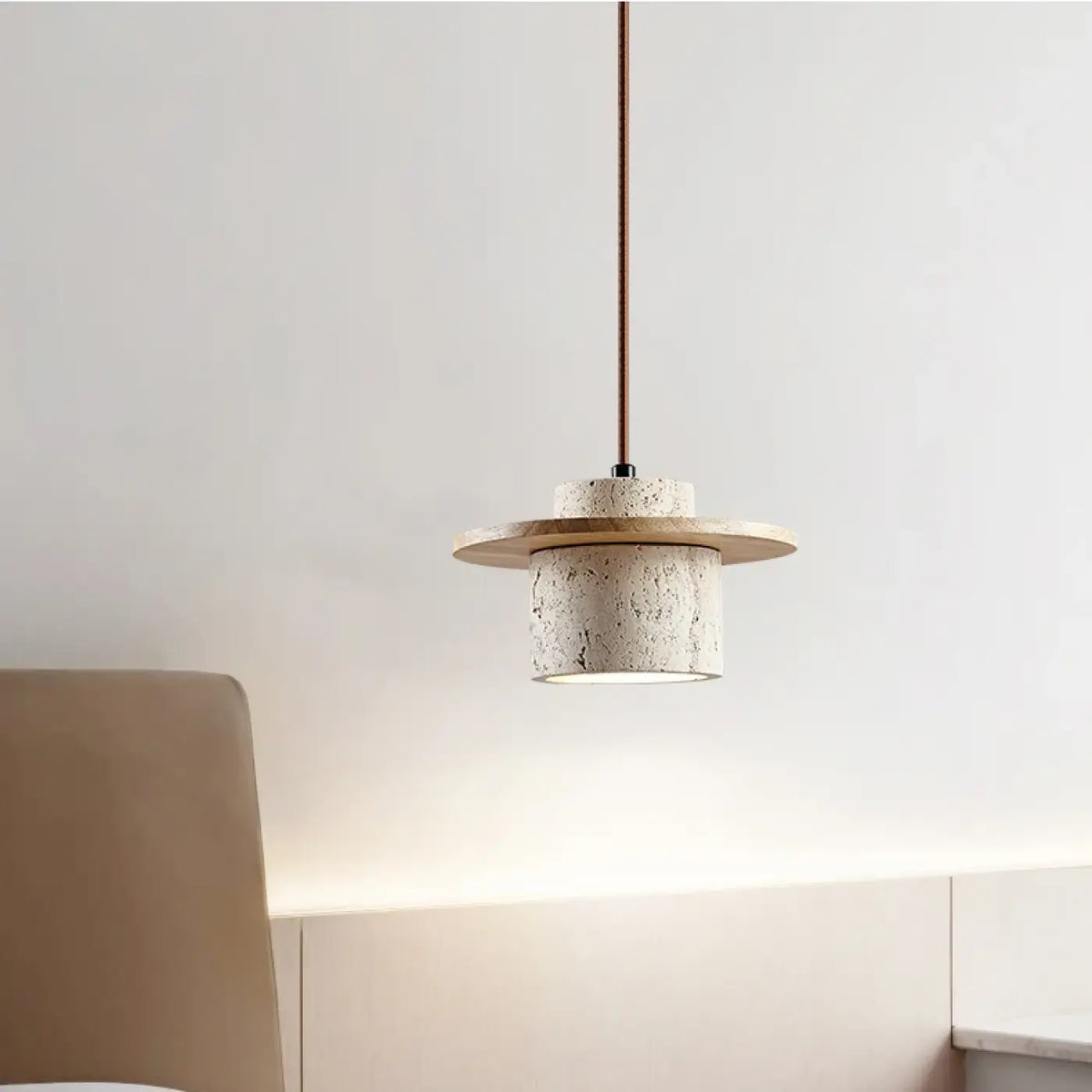 Suspension en Marbre et Bois Naturel – Joris