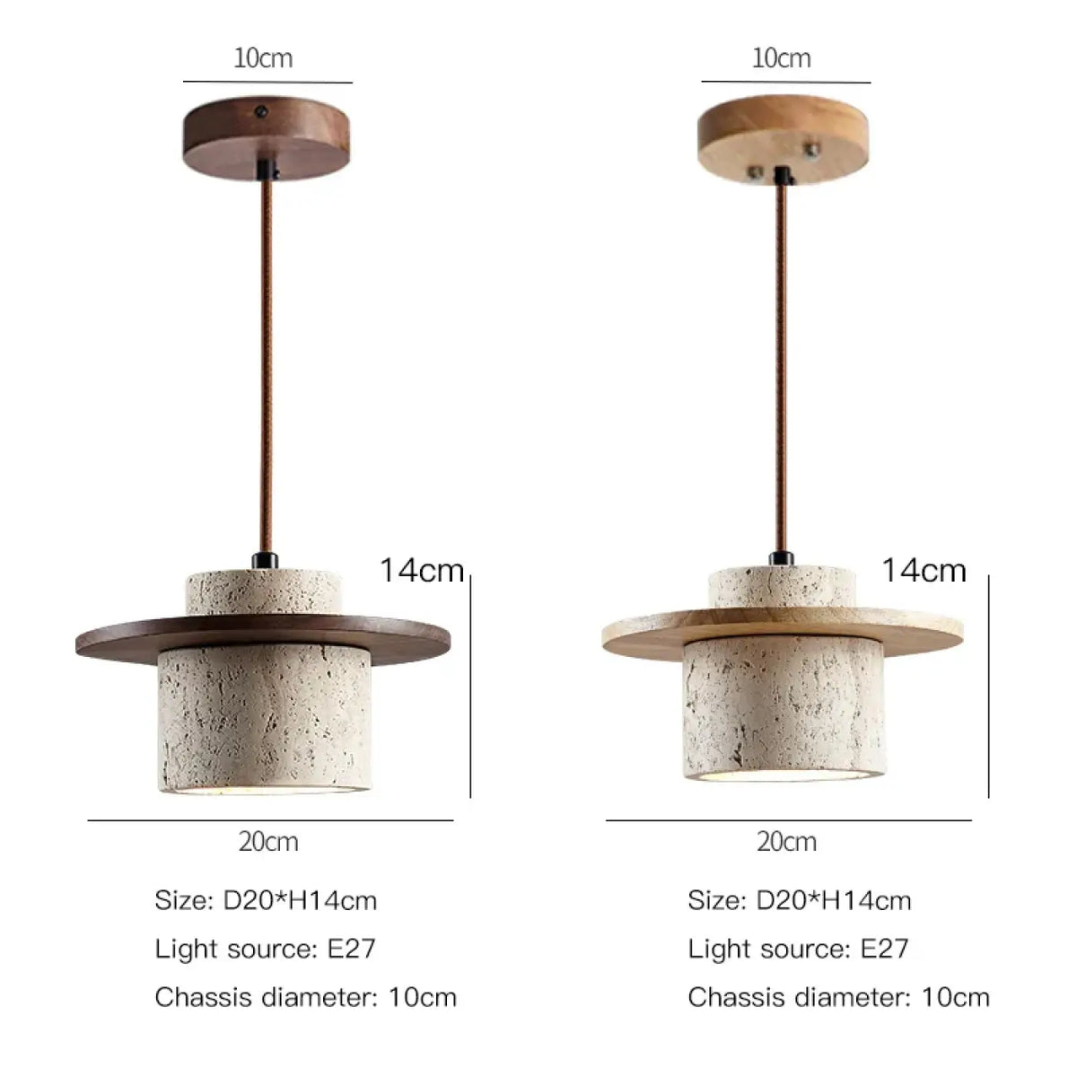 Suspension en Marbre et Bois Naturel – Joris