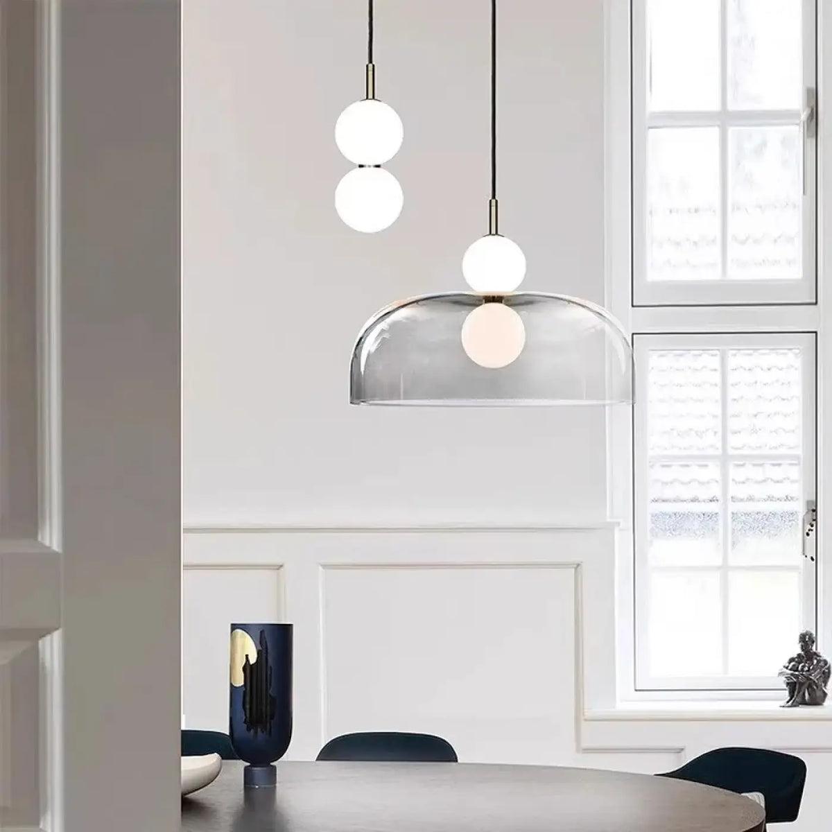 Suspension Globe en Verre Transparent – Norio