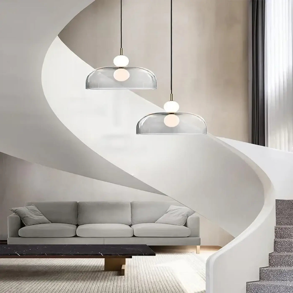 Suspension Globe en Verre Transparent – Norio