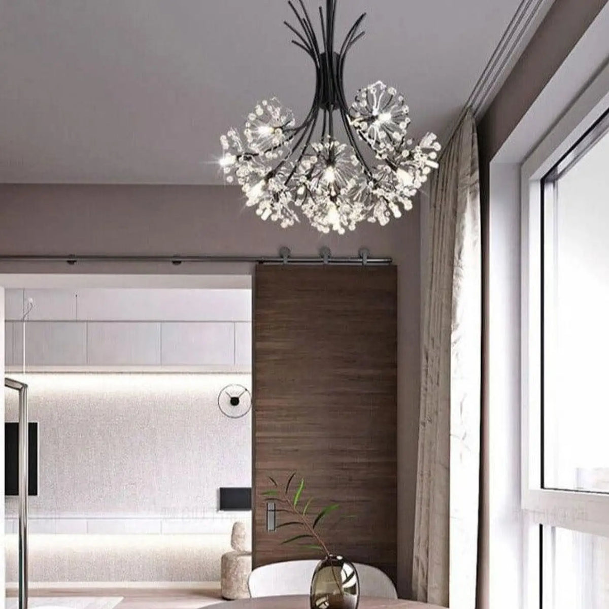 Suspension en Cristal Noire ou Dorée – Zarelle