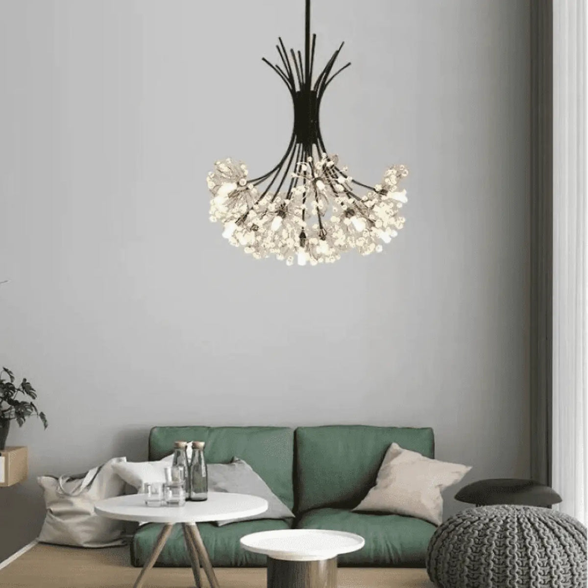 Suspension en Cristal Noire ou Dorée – Zarelle