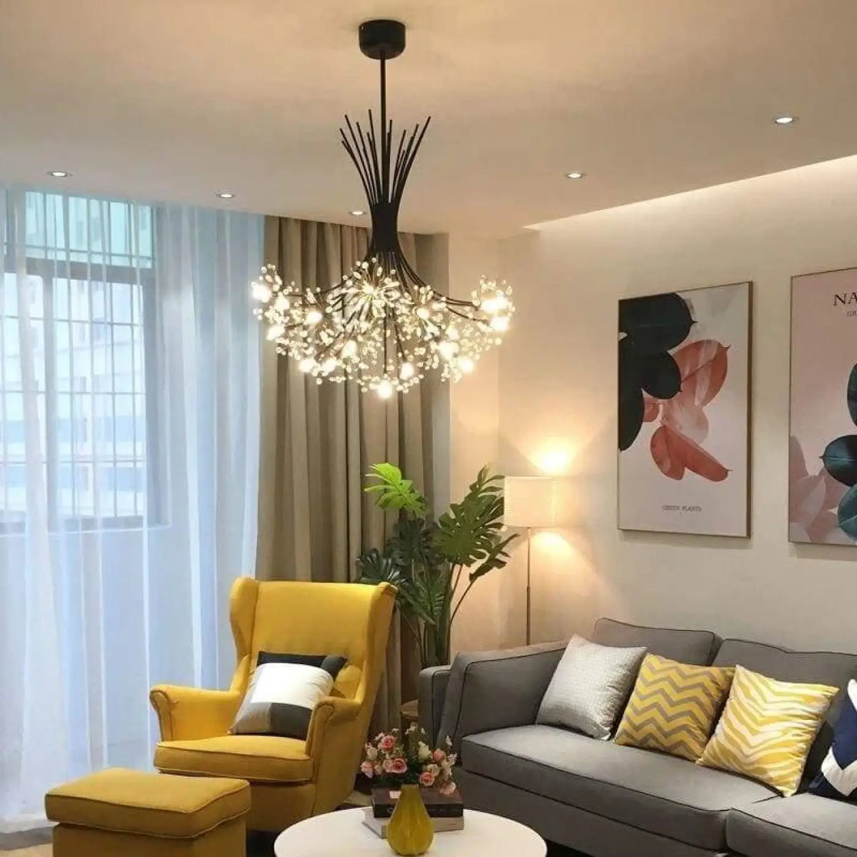 Suspension en Cristal Noire ou Dorée – Zarelle