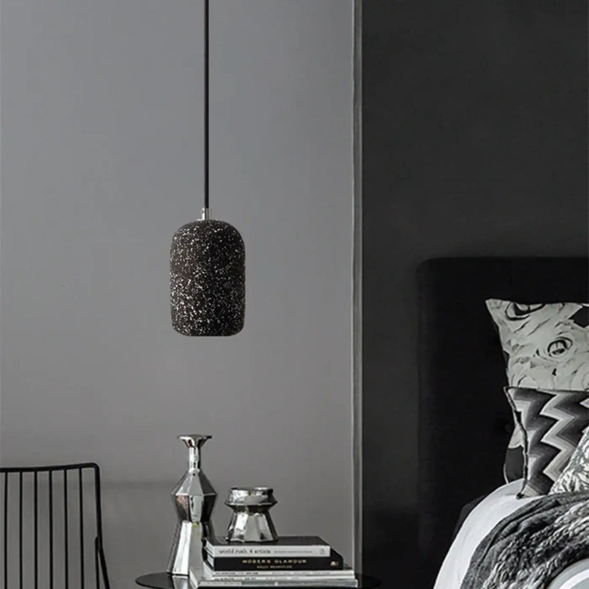 Suspension Cylindre Béton Terrazzo – Tadine