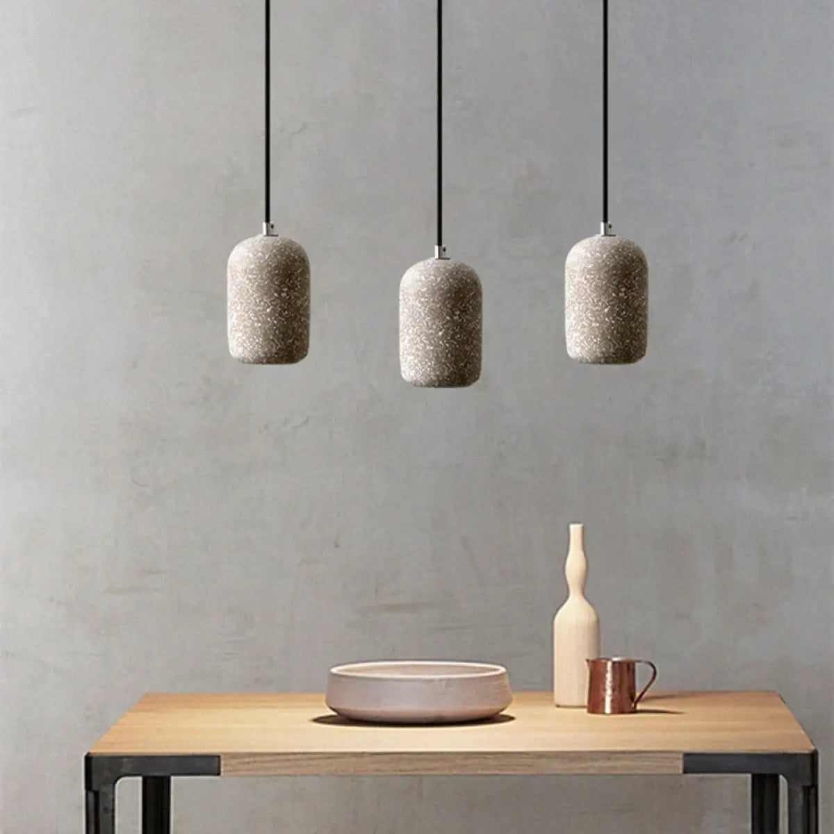 Suspension Cylindre Béton Terrazzo – Tadine