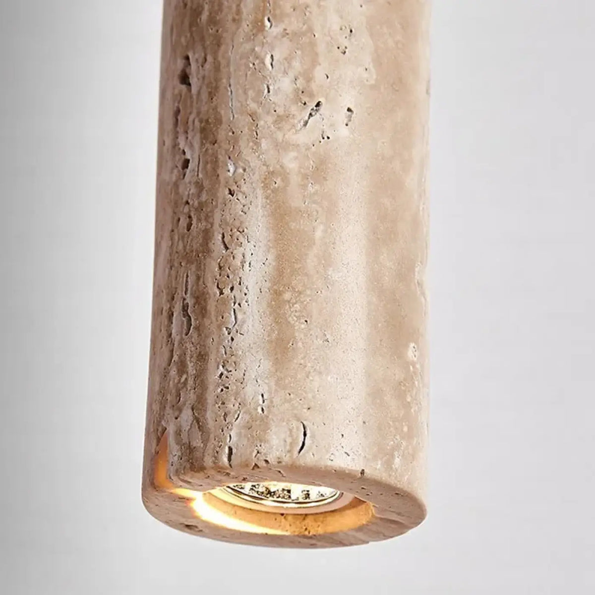 Suspension LED Cylindre Marbre et Bois – Neselle