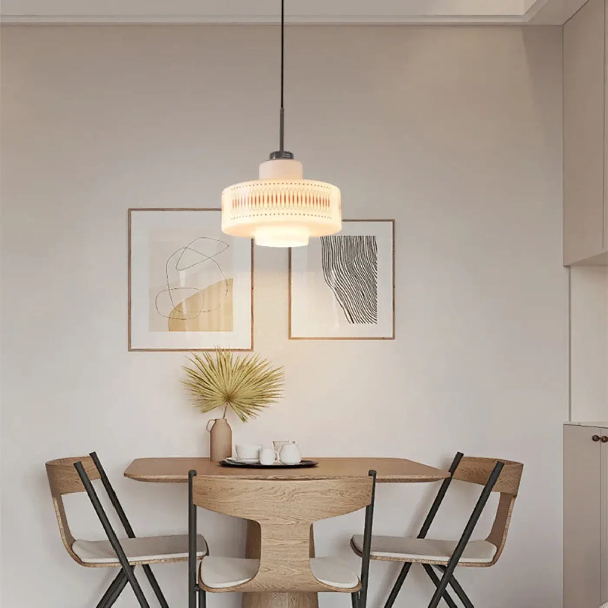 Suspension Cylindrique Vintage Crème – Prirane