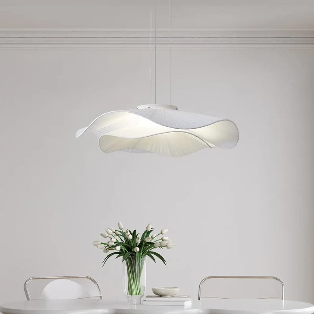 Suspension en Tissu Blanc et Métal – Brive