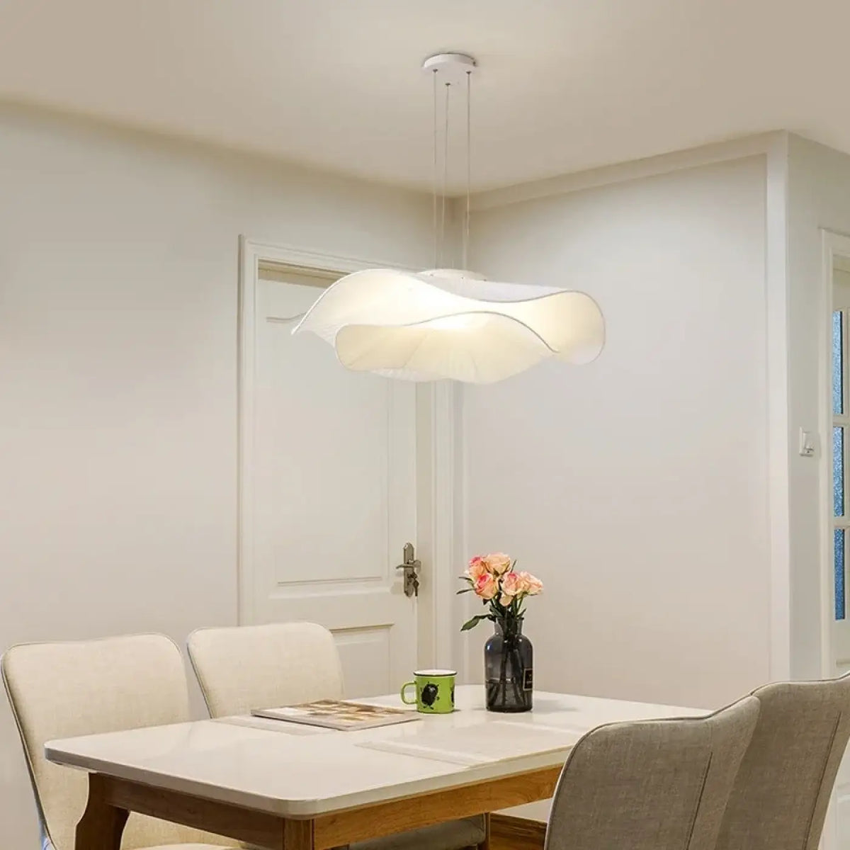 Suspension en Tissu Blanc et Métal – Brive