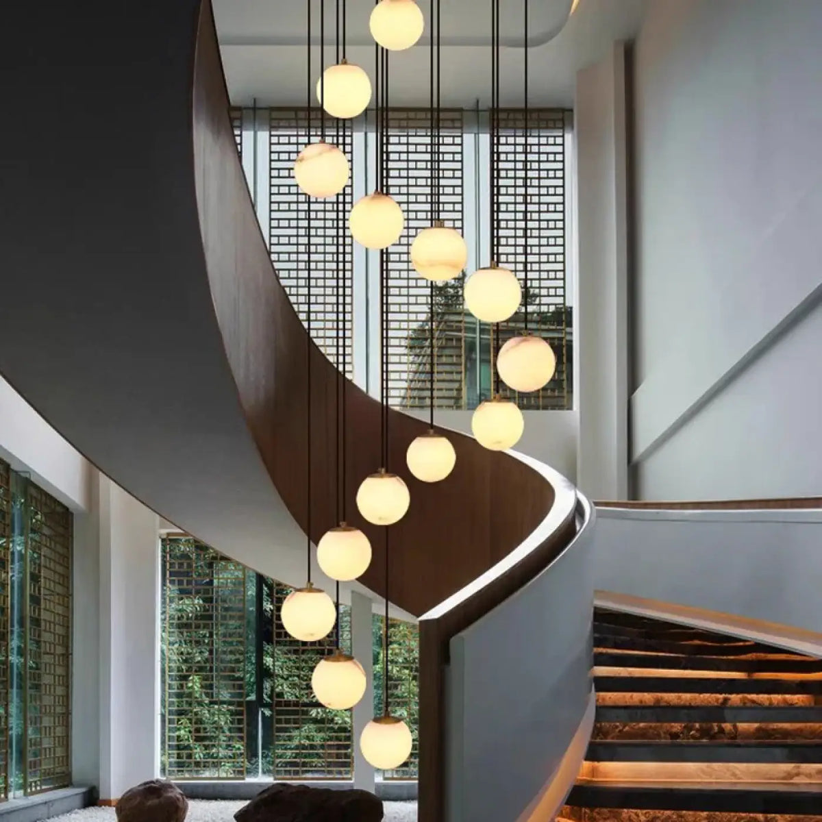 Suspension Cascade à Boules Lumineuses – Dénon