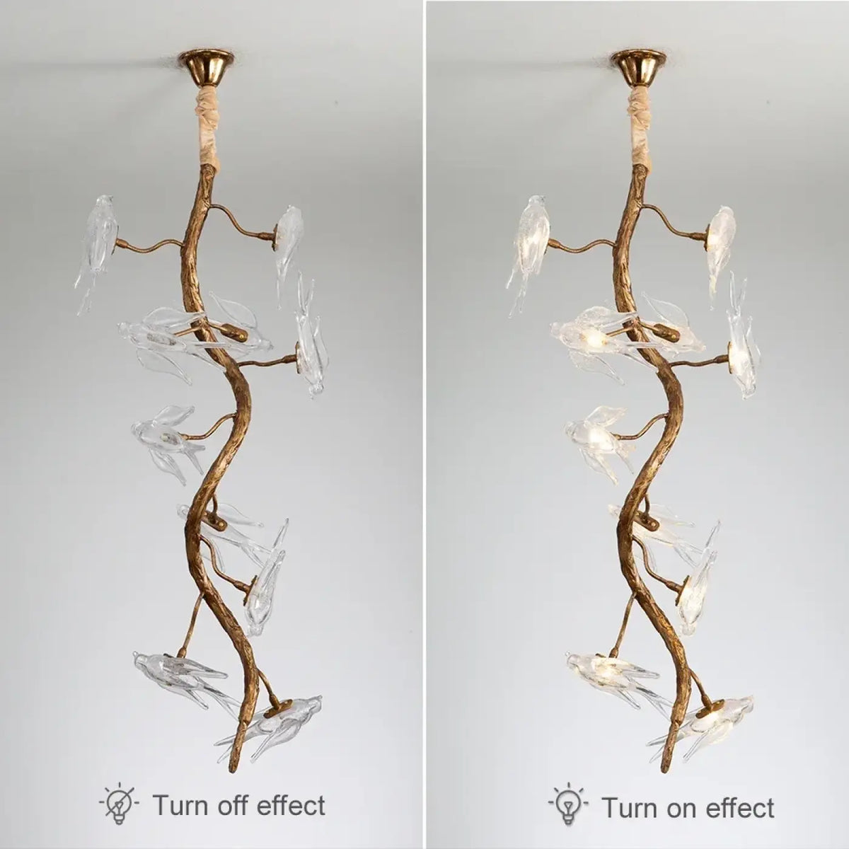 Suspension Branche Dorée à Fleurs – Valio