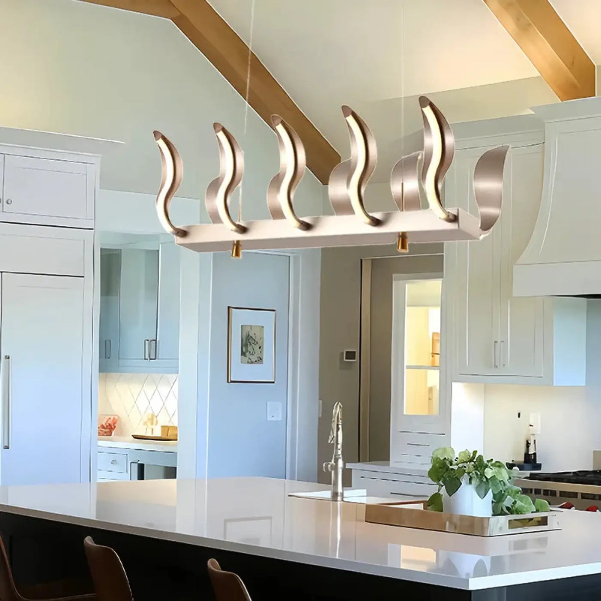 Suspension LED Vagues Dorées – Komo