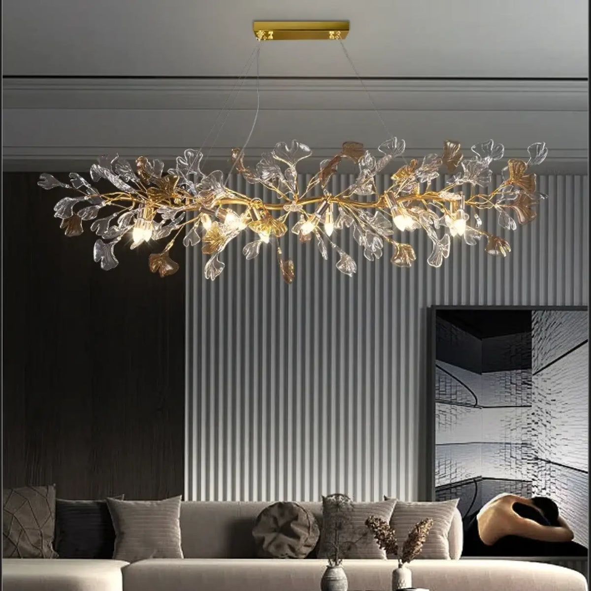 Suspension en Verre Sculpté Végétal – Kosane