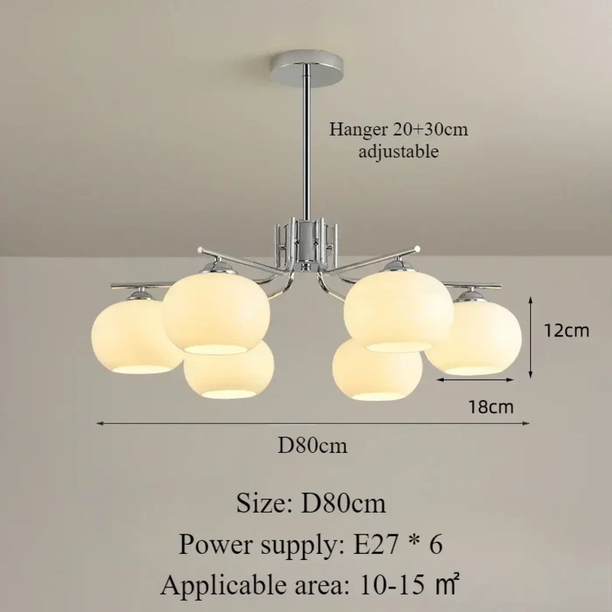 Suspension en Fer et Globes Opale – Sonon