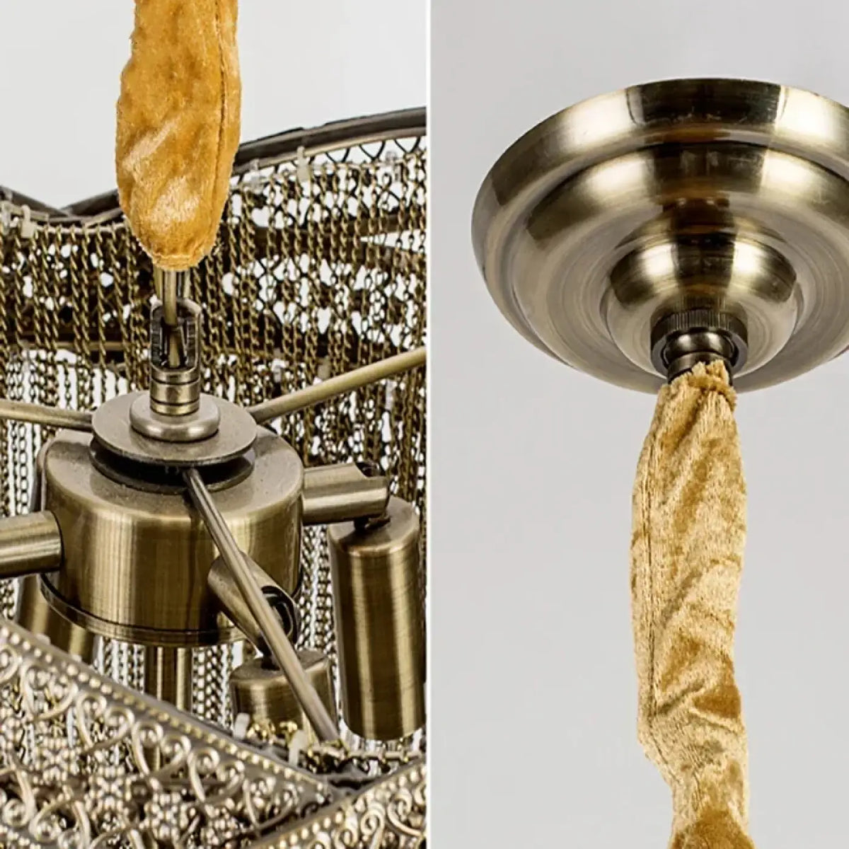Suspension Glamour Dorée à Strass – Tosine