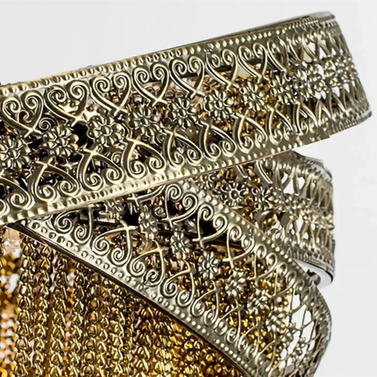Suspension Glamour Dorée à Strass – Tosine