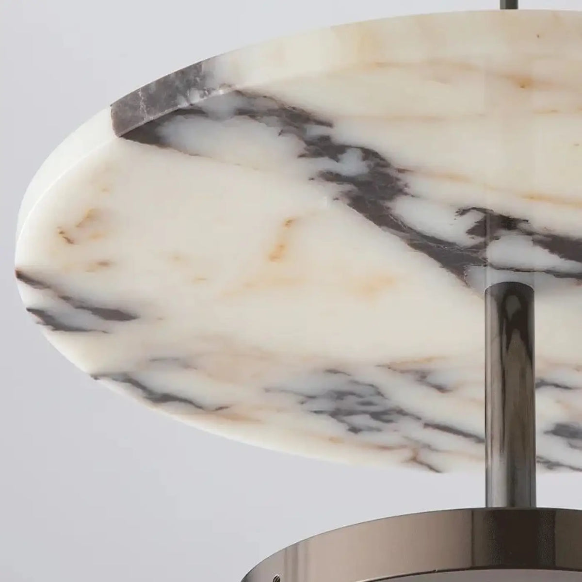 Suspension Marbre Veiné et Anneau LED – Zolis